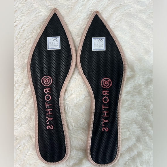 Rothy’s The Bow Point Flats Pink Knit Pointed Toe Size 5 EUC - Picture 6 of 9